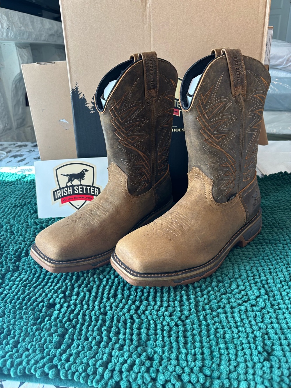 Irish Setter Two-Tone Brown Work Western Boots